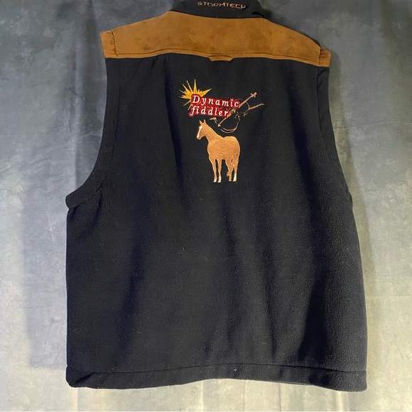 Stormtech Classic Vest Equestrian Embroidered Logo Size Large Fleece Faux Suede - Picture 2 of 10